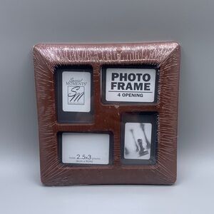 Special Moments 4 Opening Brown Plastic Vintage Photo Frame NOS